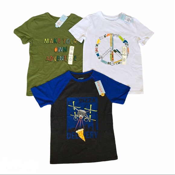 Cat & Jack Shirts & Tops Boys 3pc Tshirt Lot Cat Jack Nwt Poshmark